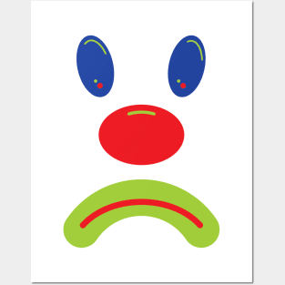 Sad Clown - RGB Posters and Art